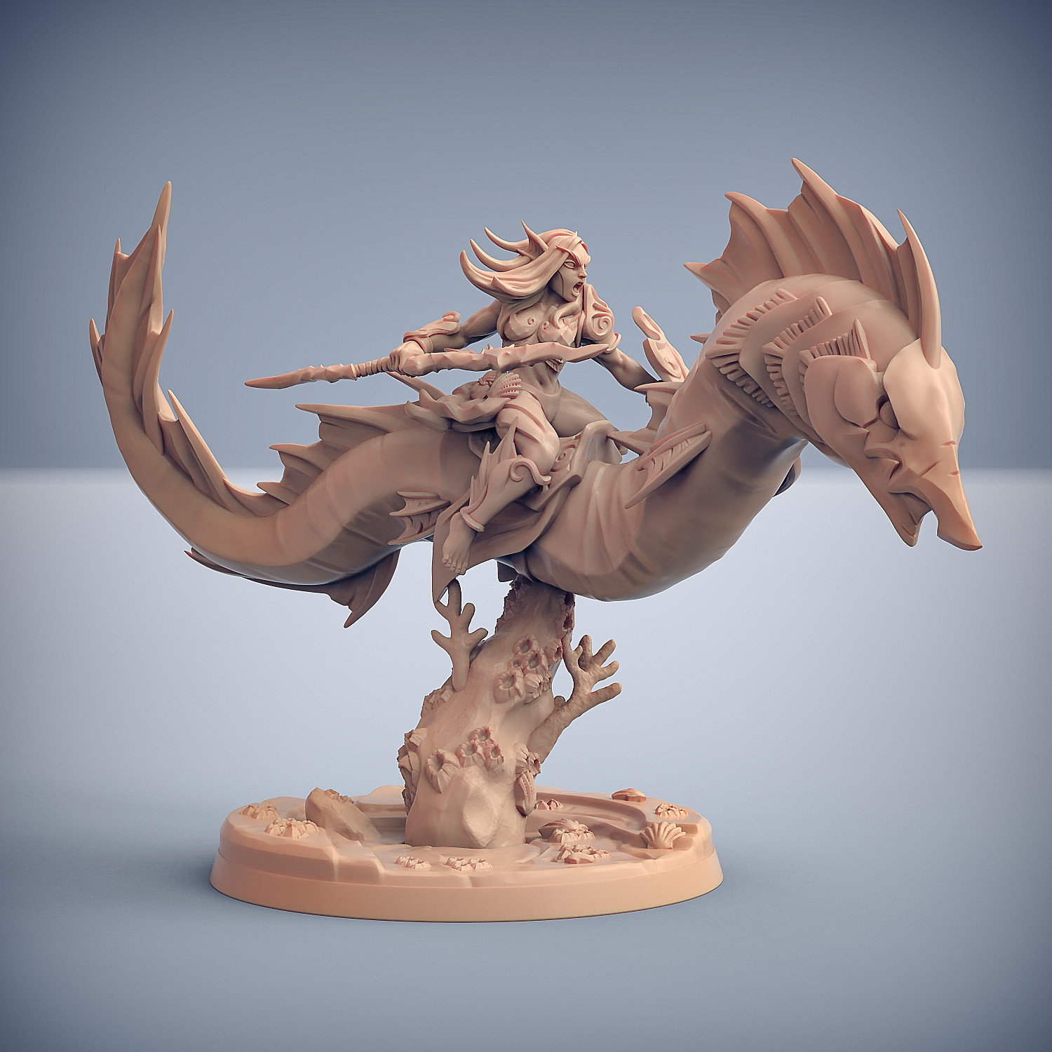 Swordeel Triton Rider C - Artisan Guild Fantasy Dungeons and Dragons Miniature