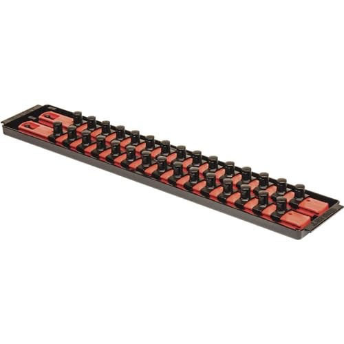 Ernst Manufacturing Socket Boss Organizer, 2 Rails, 1/2in.-Drive, Model# 8454
