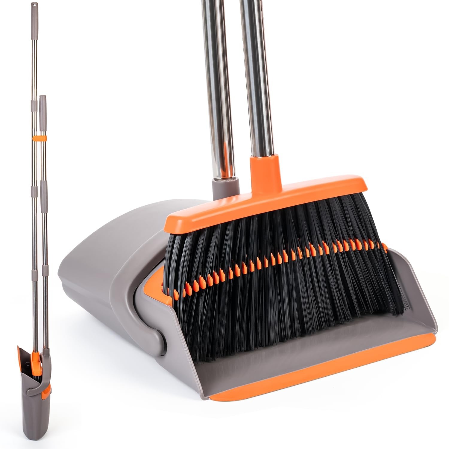 POWERJET Upright Broom & Dustpan Set (420900), Angled Lobby Broom, Exclusive ...