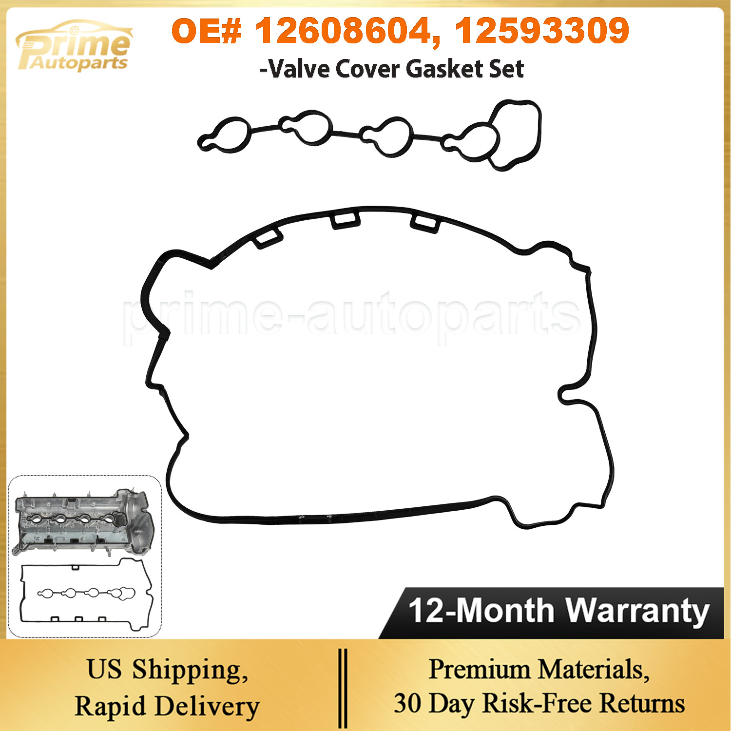 New Valve Cover Gasket Fit Chevy Equinox GMC Terrain Buick 2.0L 2.4L 12608604