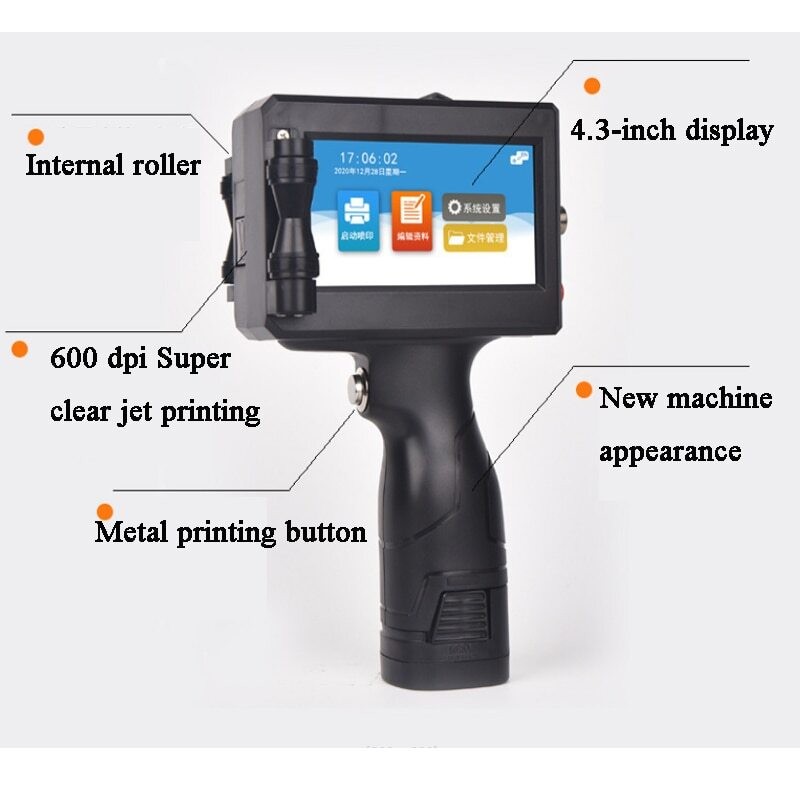 Language Inkjet Printer Production Plastic Carton Hand Jet Handheld Thermal