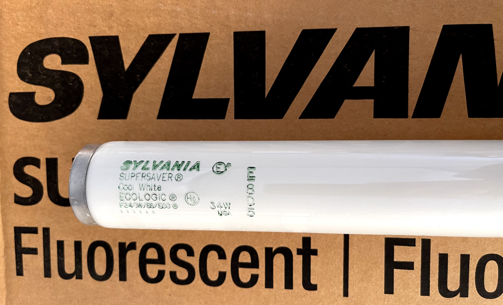LOT OF 5 - SYLVANIA F34CW/SS/ECO Sylvania 34 Watt T12 Fluorescent G13 Base 4200K