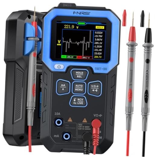 DMT-99 Digital Multimeter 9999 Counts TRMS, Rechargeable Auto-Ranging Volt