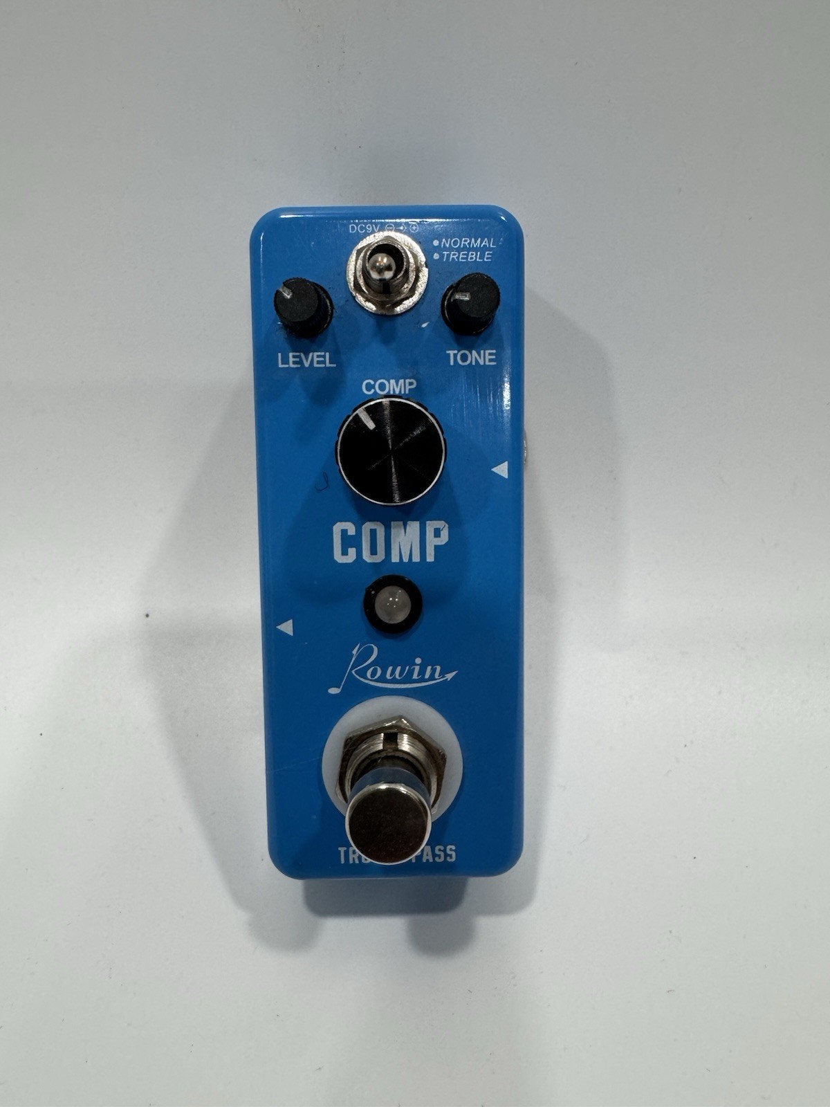 Rowin Blue Guitar Compressor Pedal – True Bypass, Untested, Great Value!