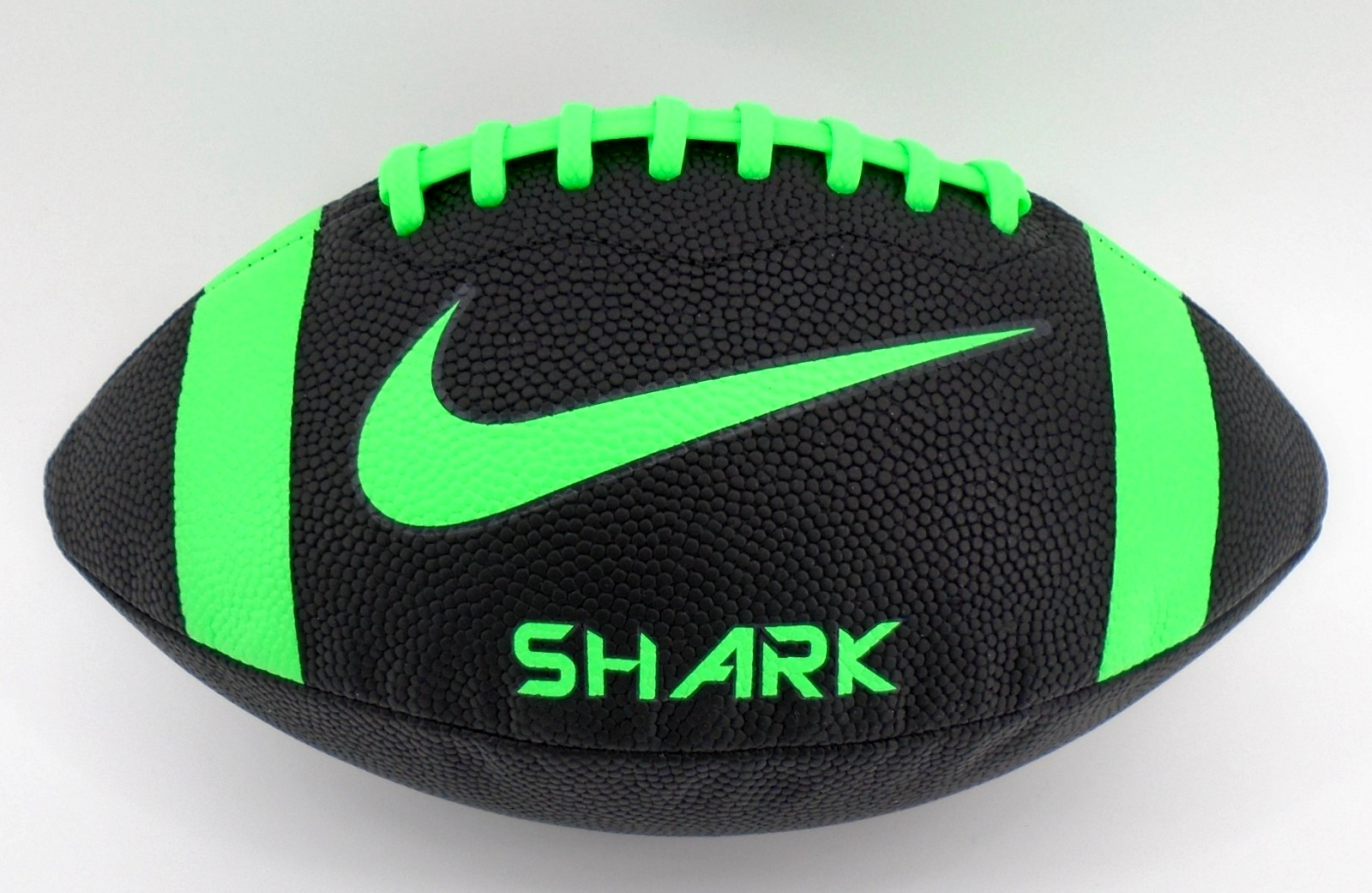 Nike Vapor Shark Football Size 7 Junior Black/Rage Green
