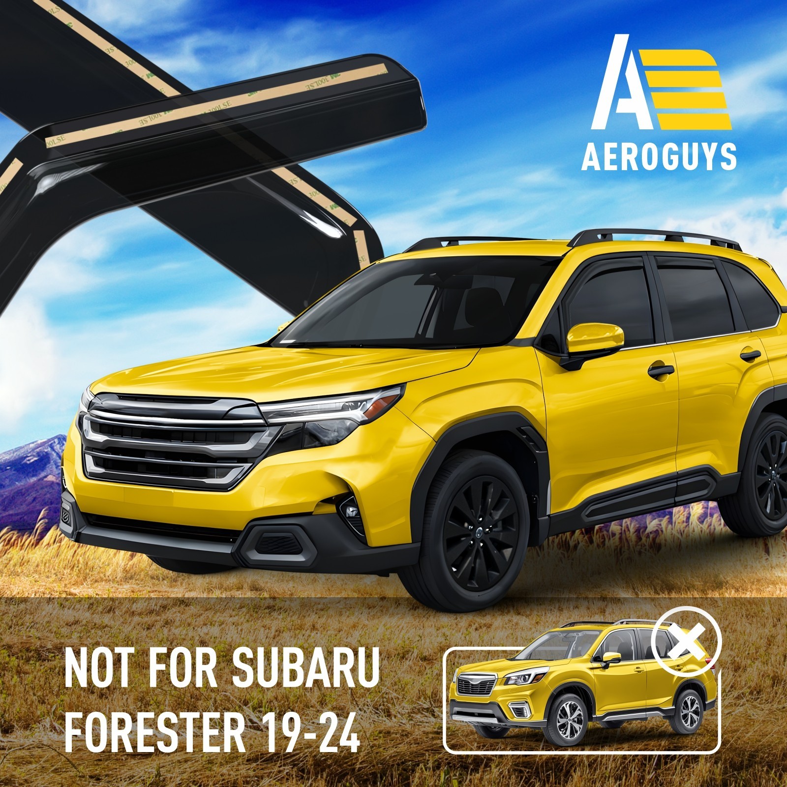Sun Rain Visors Wind Rain Guards for 2025-2026 Subaru Forester