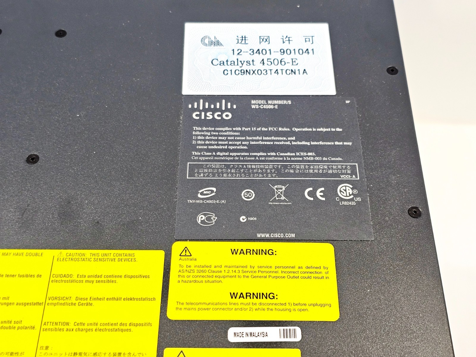 Cisco Catalyst 4506-E WS-C4506E-GE-96V 96-Port PoE Switch
