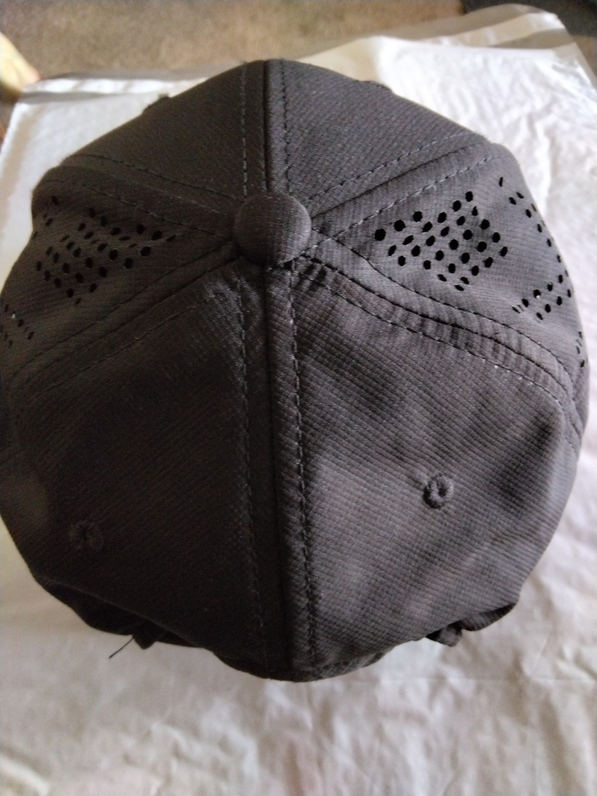 Three Under Golf Vented Cap - Est. MMXXI - Black & White Snap Back - Adjustable