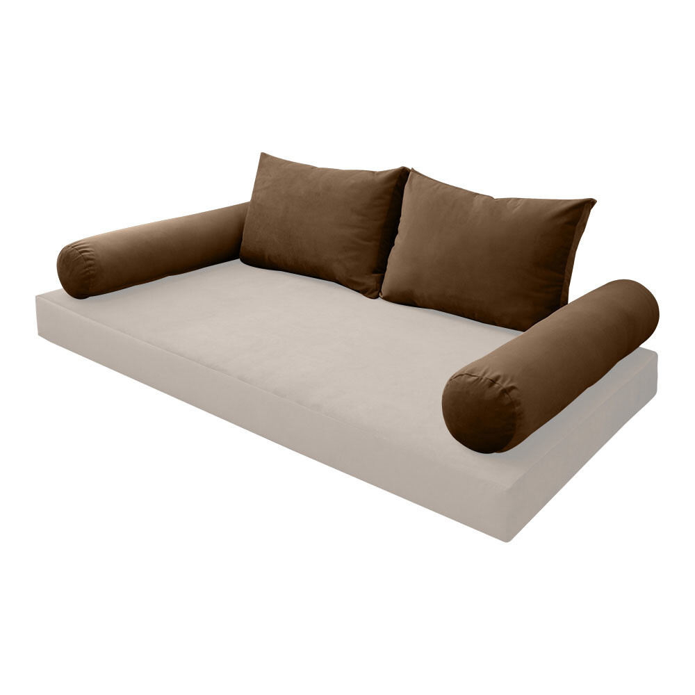 SLIPCOVER ONLY KnifeEdge Twin Style V1 Velvet Indoor Daybed Bolster Pillow AD308