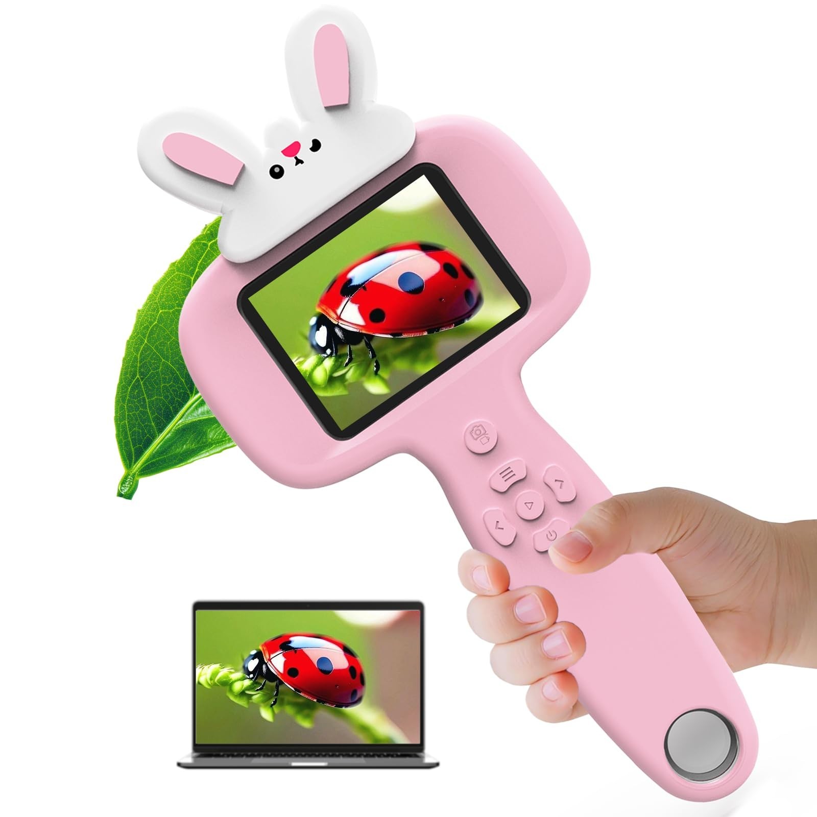 Microscope for Kids, 2.4" Handheld Digital Pocket Microscope | STEM Educational