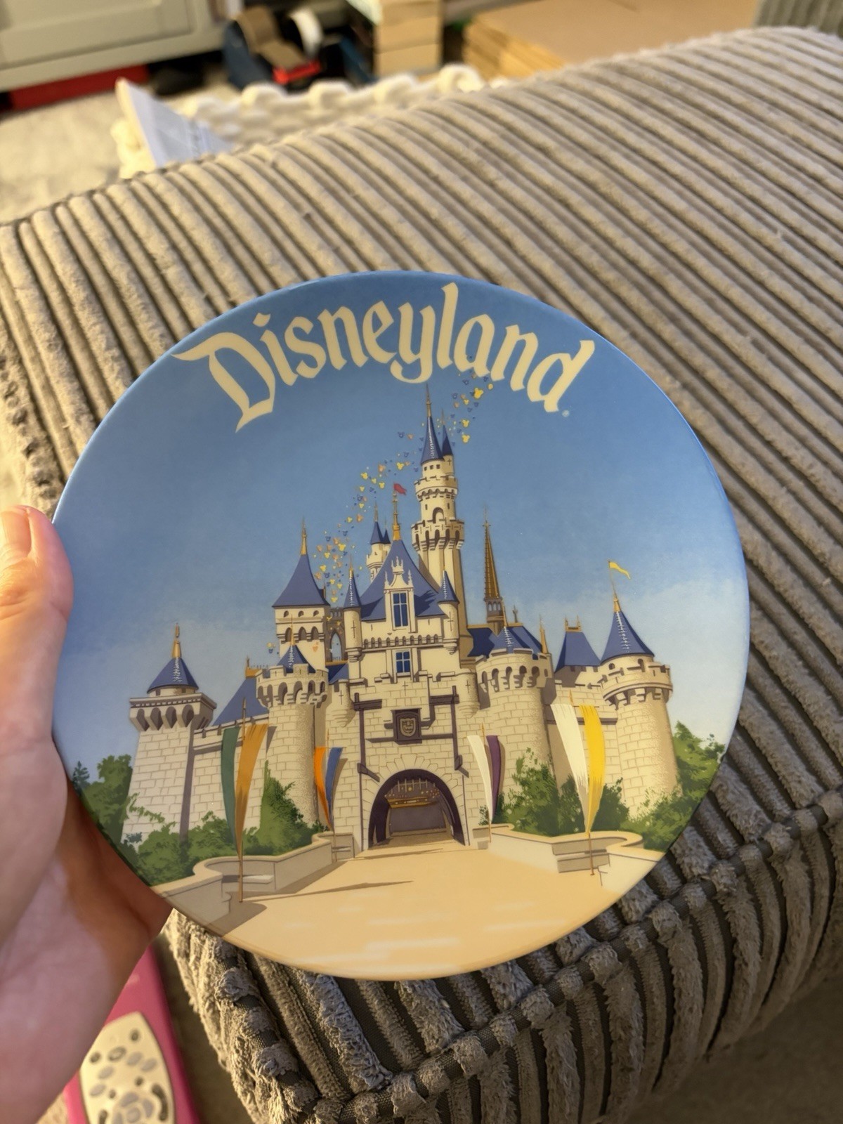 Vintage Walt Disney World Decorative Plate Disneyland Cinderella Castle 1980s
