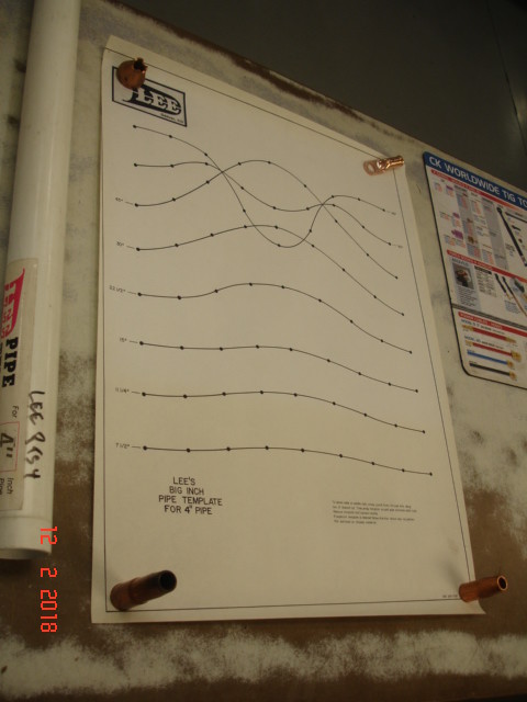 Lee Pipe Template SHEET 4" Pipe Old Stock
