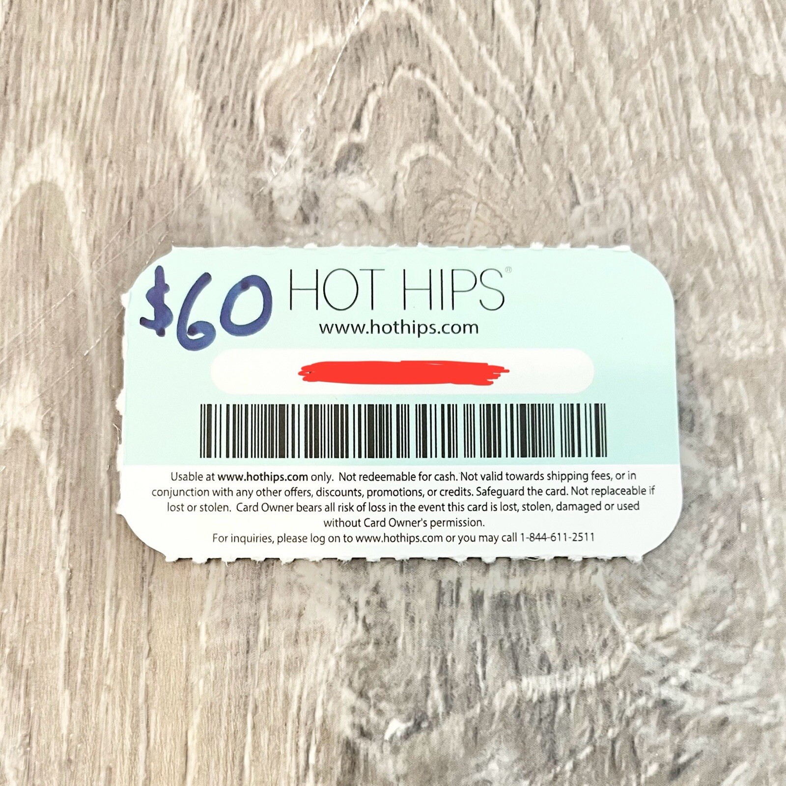 HOT HIPS $60 Gift Card