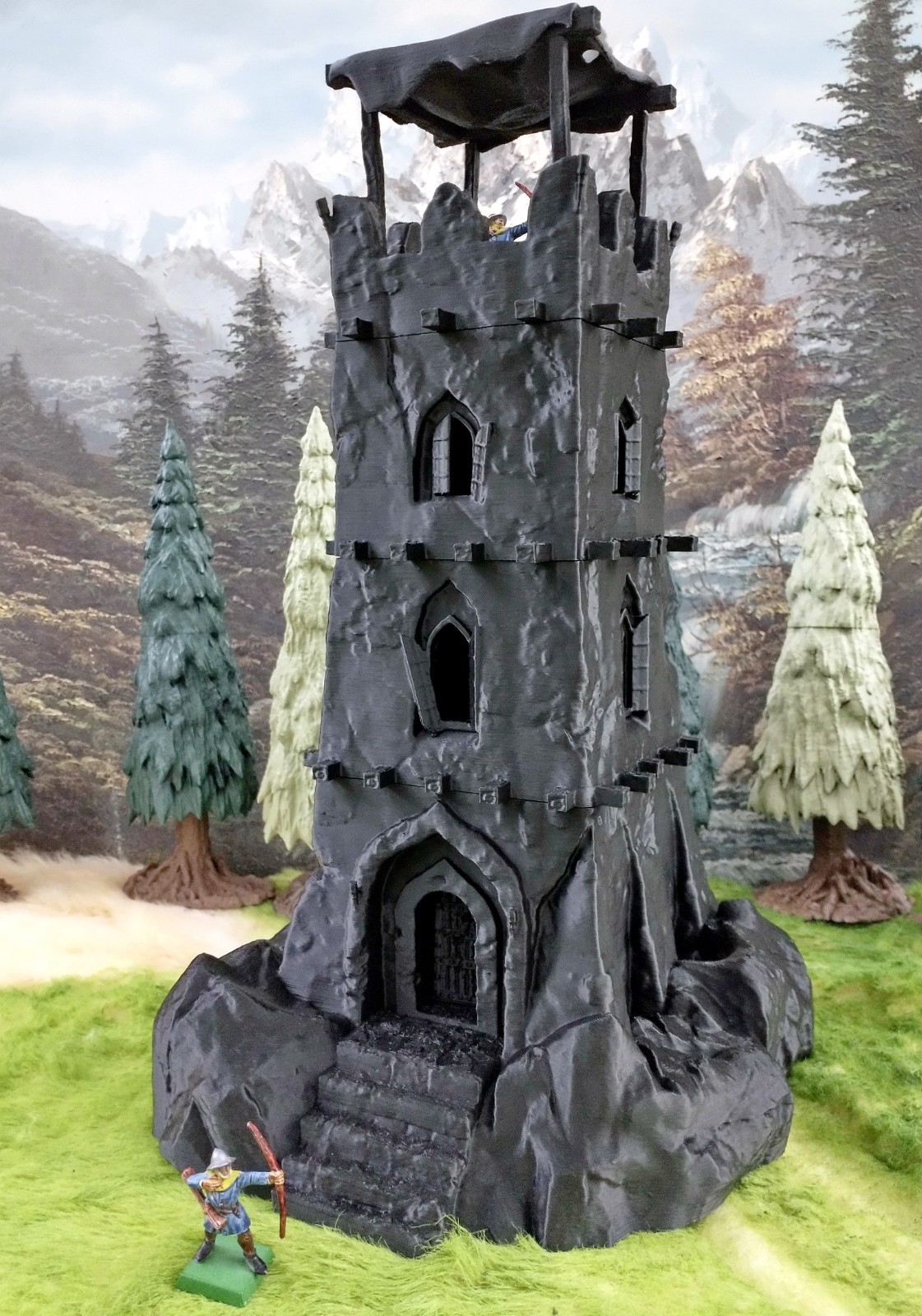 Abandoned Watchtower 28mm Desert Terrain D&D Warhammer Five Leagues LotR