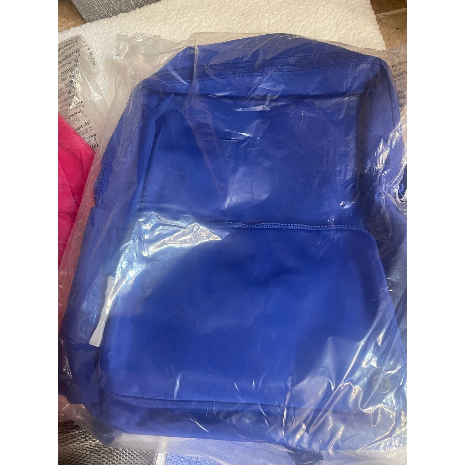 Lululemon Everywhere Backpack 22L Lot 2 NWT Blue Pink + Hat Headband
