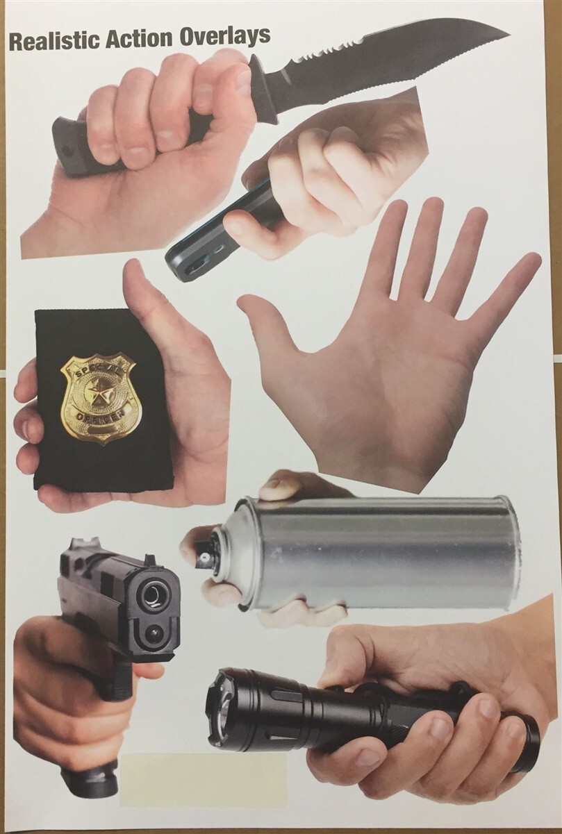 Adhesive Full Color Overlays for Realistic Targets, 7 per sheet, FREE SHIPPING