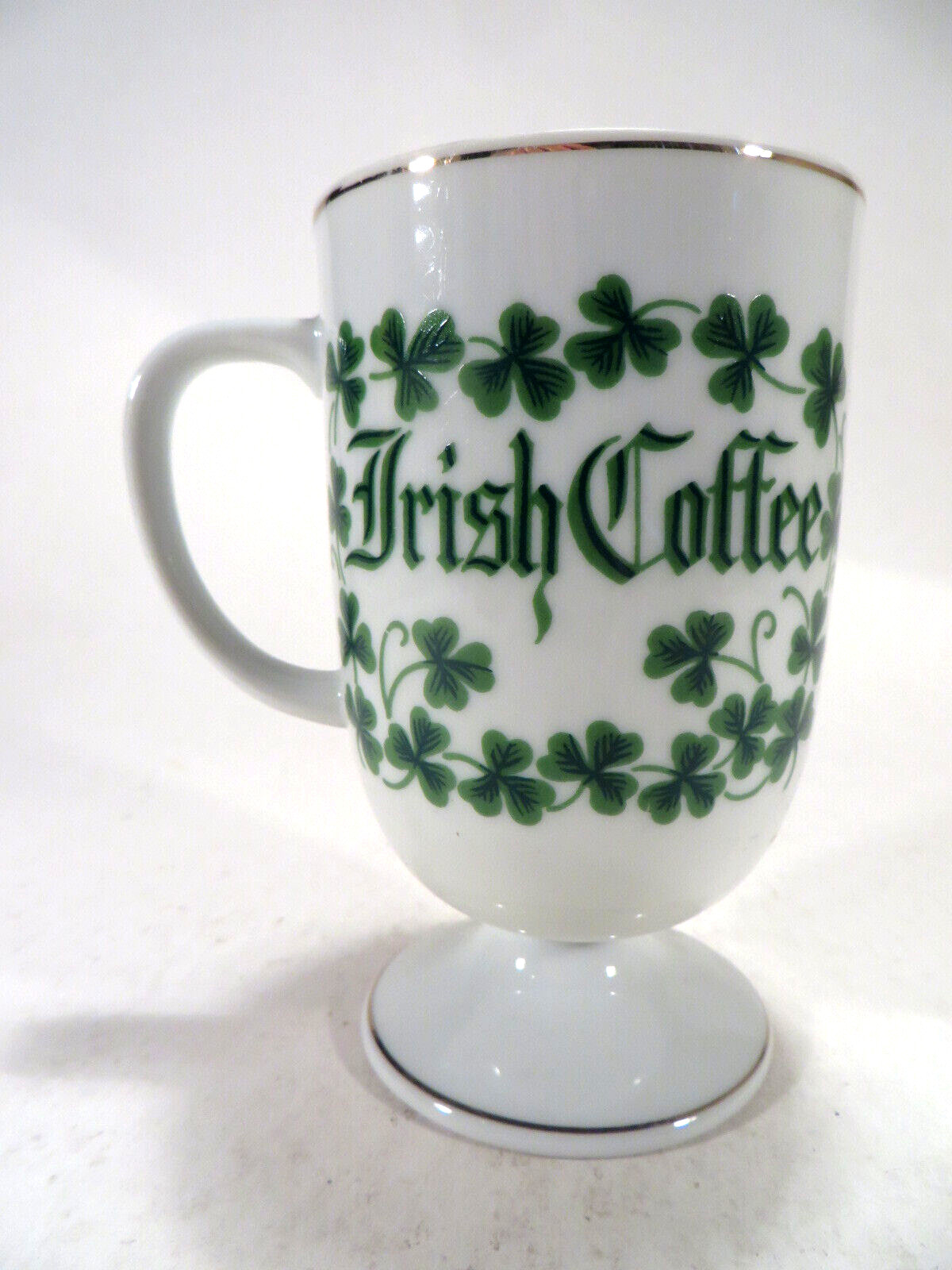 Irish Coffee St Patrick Mug w/Shamrocks 5" May the Lord Take A...