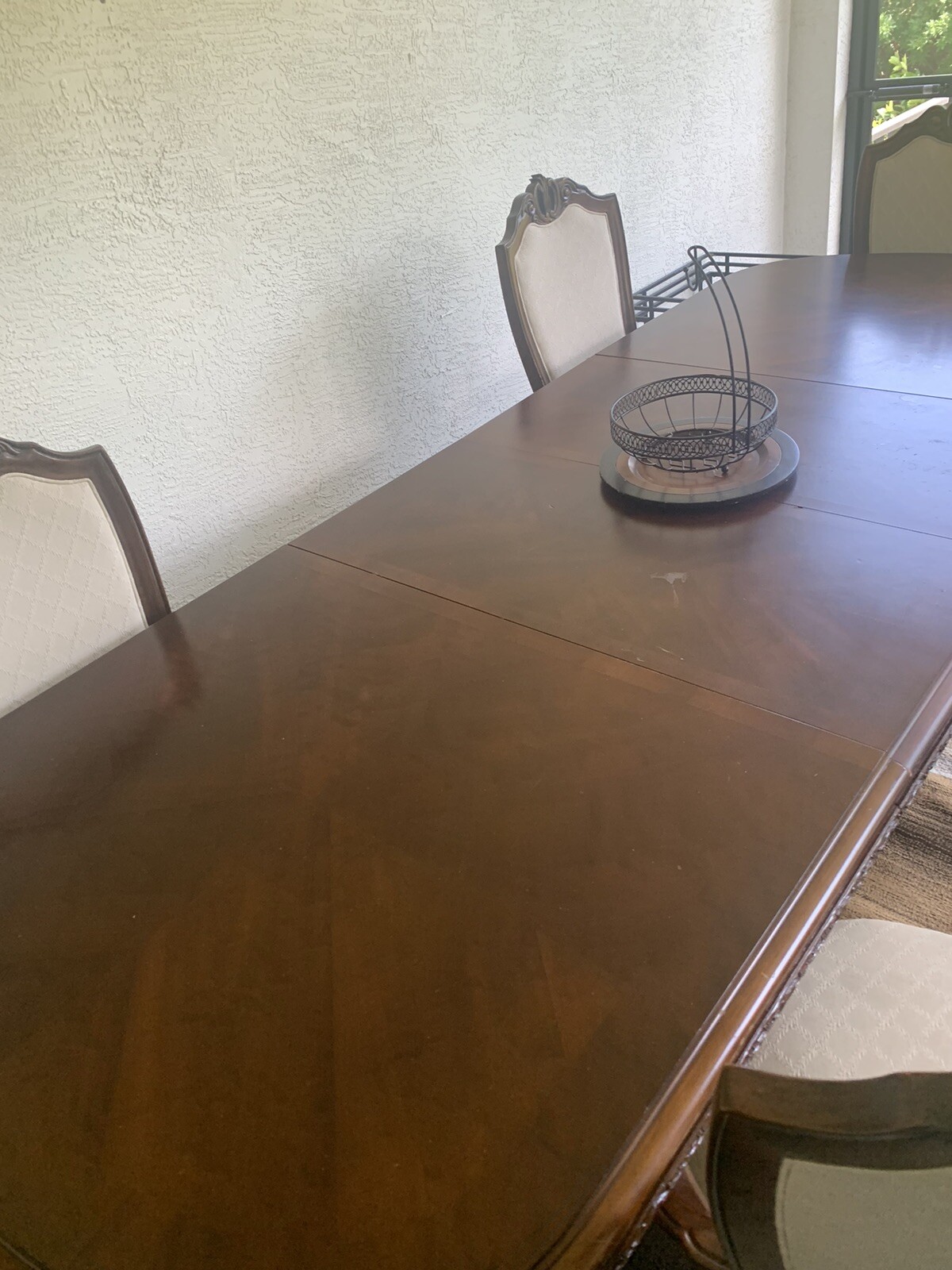 Large solid wood dinning room table chairs Included *PRICES NEGOTIABLE