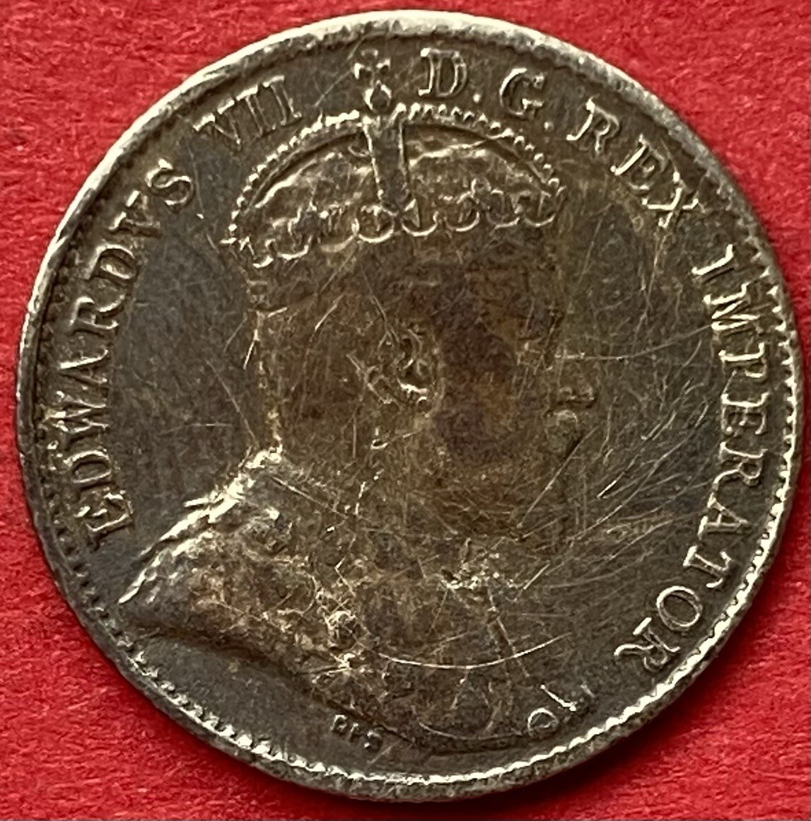 1908 Newfoundland 5 Cents - VF - Bent Trend 20$ Lot#4572