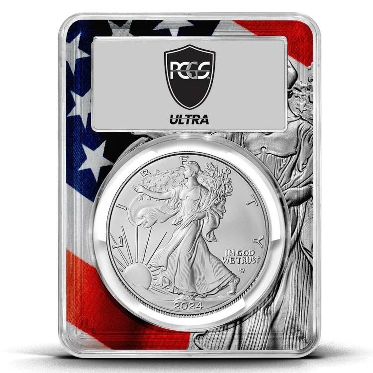 2024W Ultra Breaks HEATWAVE Silver Eagle Burnished PCGS SP70 Coin Mystery Pack