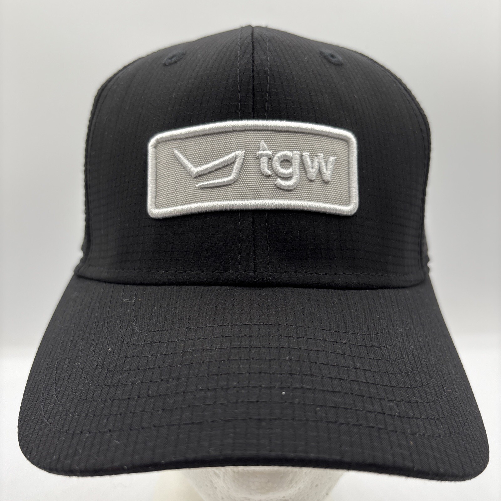 TGW The Golf Warehouse Black Tour Performance Snapback Golf Hat Sleek Athletic