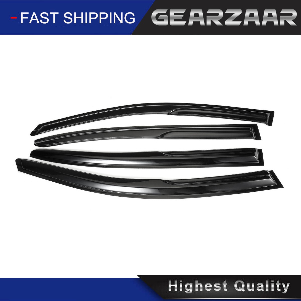 For 2013-2017 Honda Accord JDM Wavy Mugen Window Visor Rain Guard Vent 4 Pcs NEW