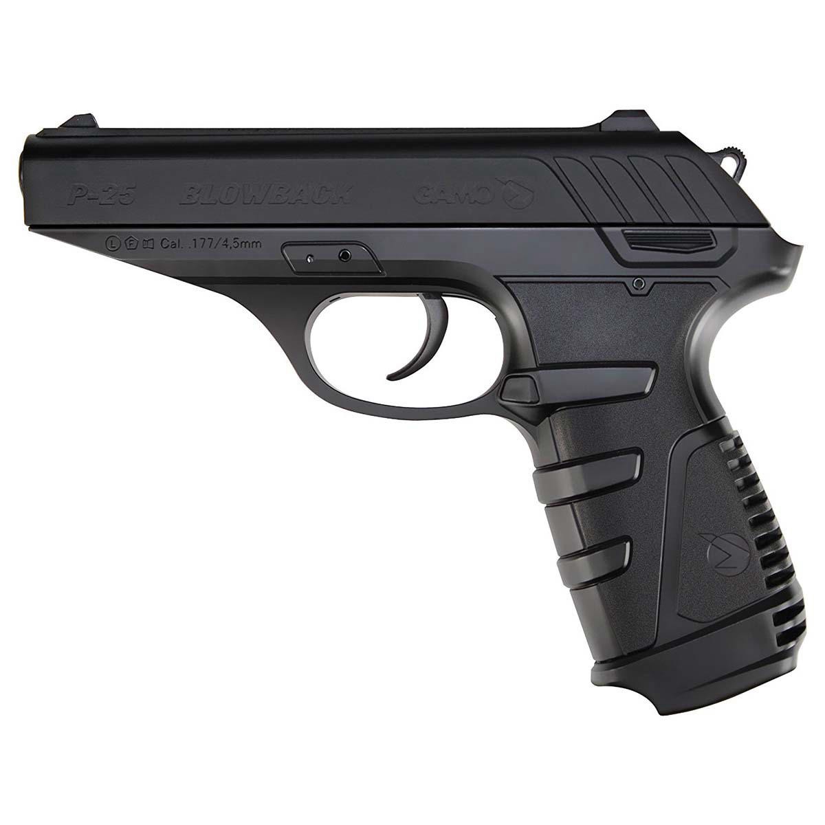 Gamo 611138054 P-25 Blowback .177 Cal CO2 Semi Auto Pistol HandGun Air Gun 450F