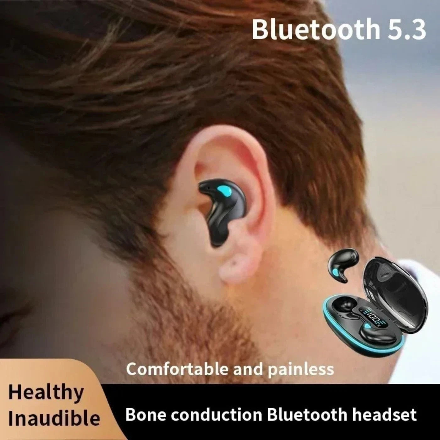 Invisible Sleep Earphone Noise Cancelling IPX5 Bluetooth Earbuds Double Wireless
