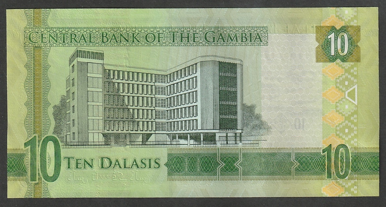 GAMBIA BANKNOTE 10 DALASIS 2015 UNC