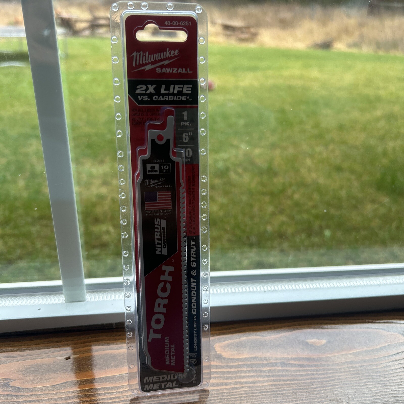 Milwaukee Tool 48-00-6251 6 In. 10 Tpi Sawzall The Torch Nitrus Carbide