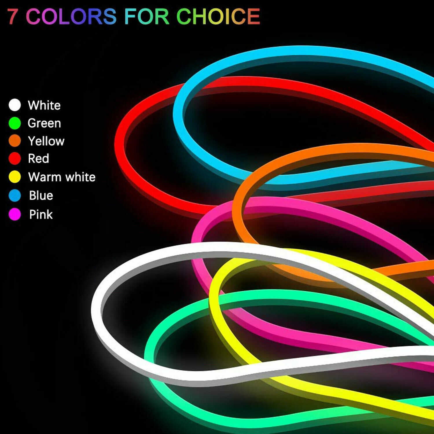 Flexible LED Strip Sign Neon Lights Silicone Tube Waterproof DIY 12V 1M 2M 3M 5M