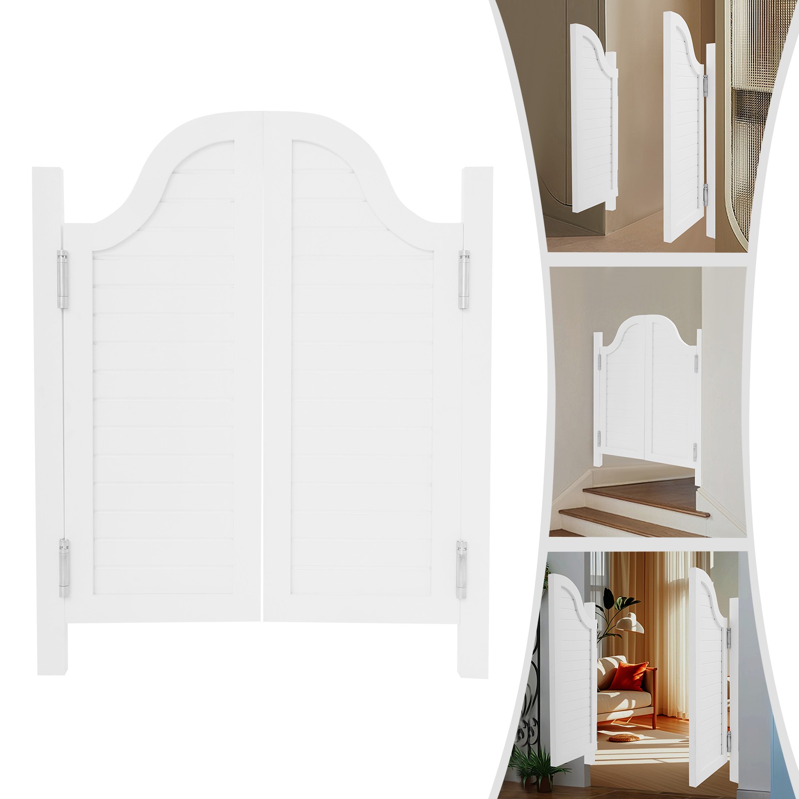 Swing Solid Wood Door Partition Door For Shop Entrance Partition Door 80*90cm
