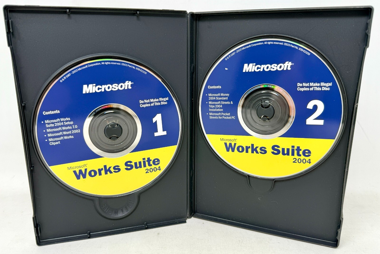 2004 Microsoft Works Suite (Street & Trips, Word) Windows PC 5 CD-ROM Software