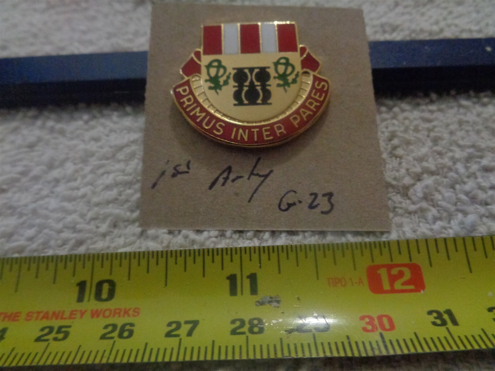 1st Artillery G23 Unit Crest, DI, DUI (DRAW#Z9)