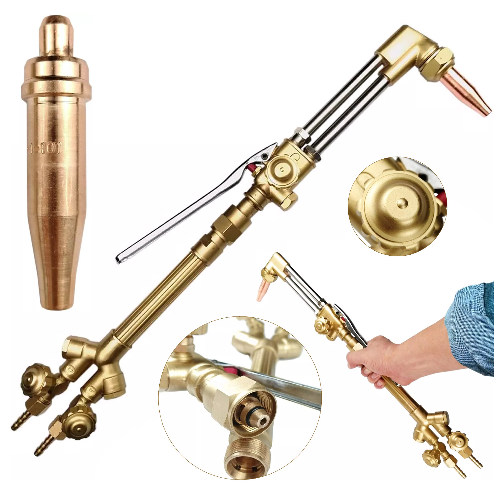 Heavy Duty Victor Style CA1350 100FC Oxygen/Acetylene Cutting Welding Torch Kit