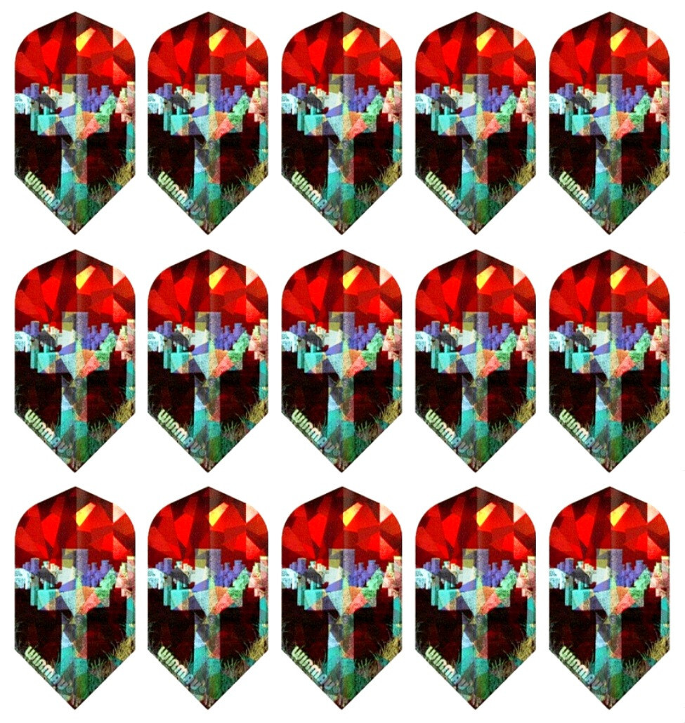 5 Sets Winmau 3D Metallic Slim Dart Flights – Ships w/ Tracking - Cemetary