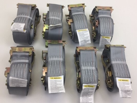 (8) E Track Ratchet Straps 16' Cargo Van Box Truck Enclosed Trailer Tie Down