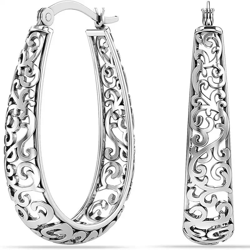 NEW BRIGHTON BEACH Filigree Hoop Earrings