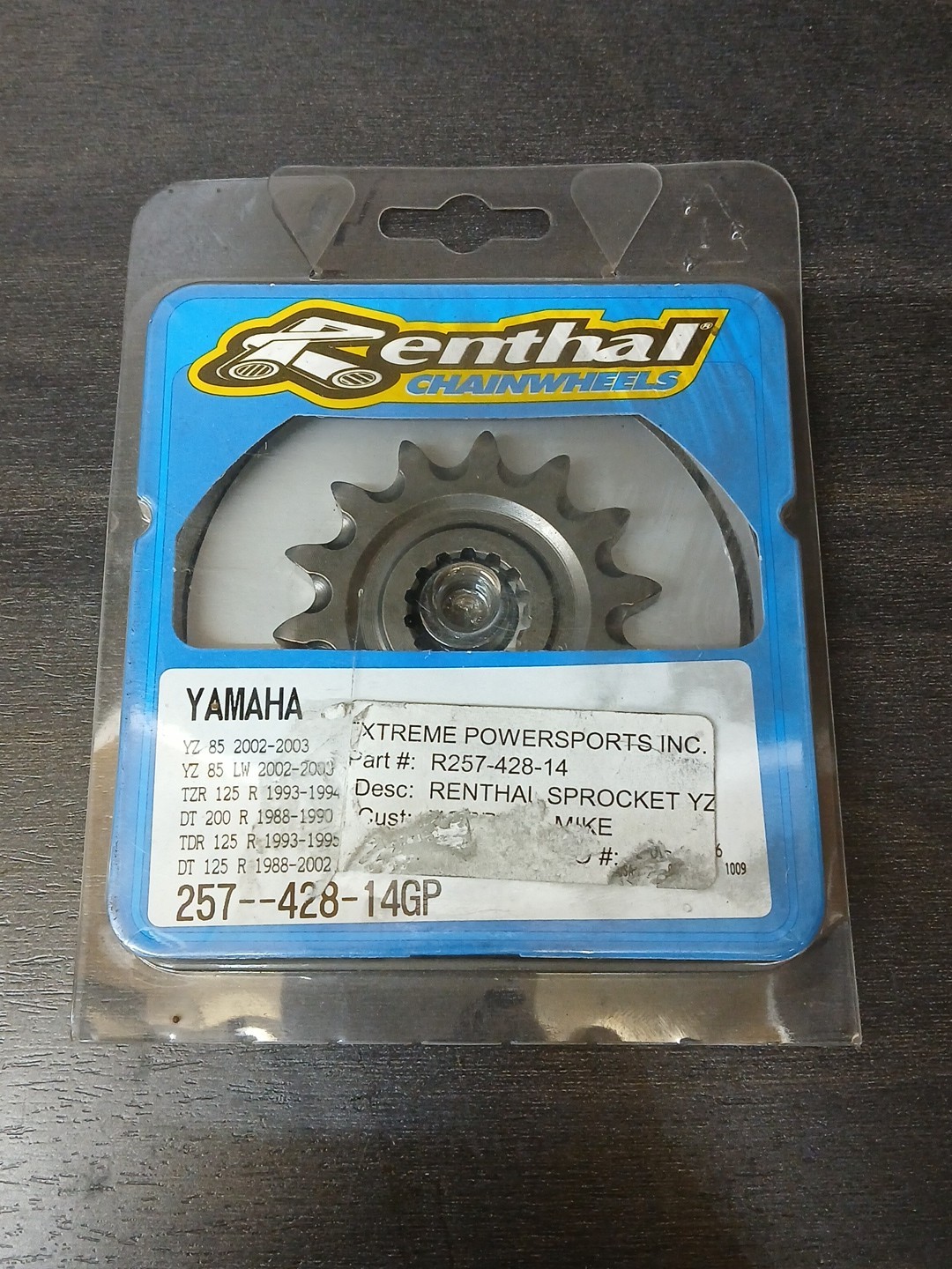 YAMAHA YZ85 2002-2022 RENTHAL FRONT SPROCKET 257-428-14GP OM9