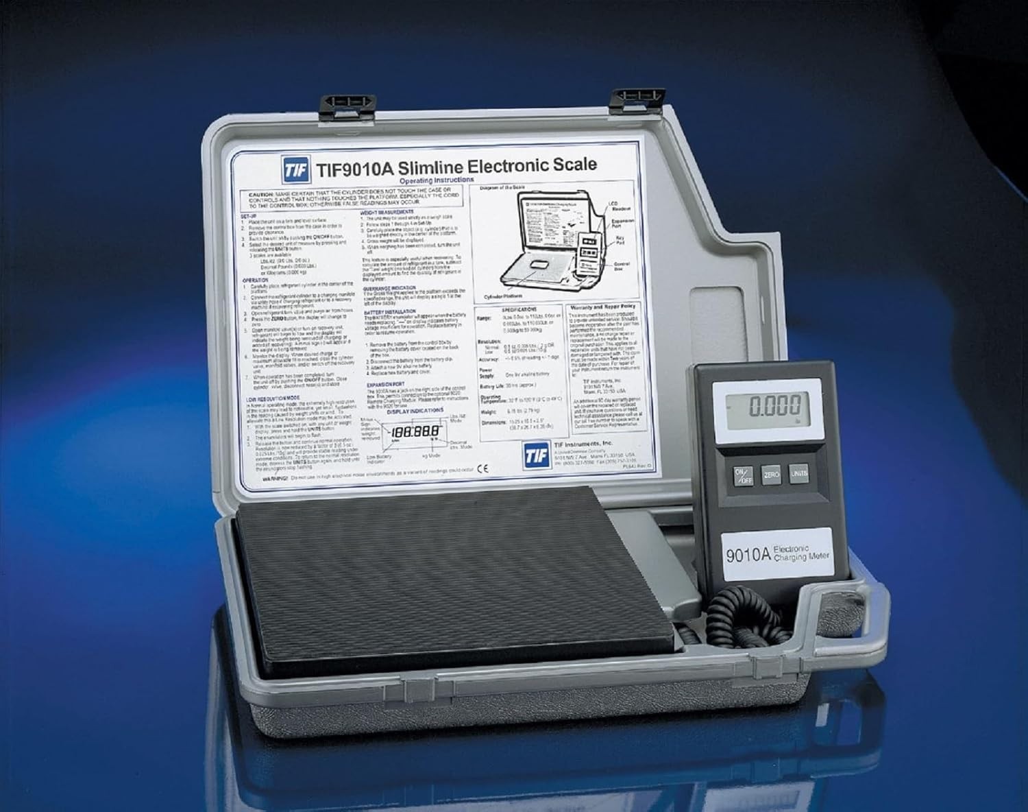 Compact Electronic Refrigerant Scale - 110 lb, Touch Display & Case Included