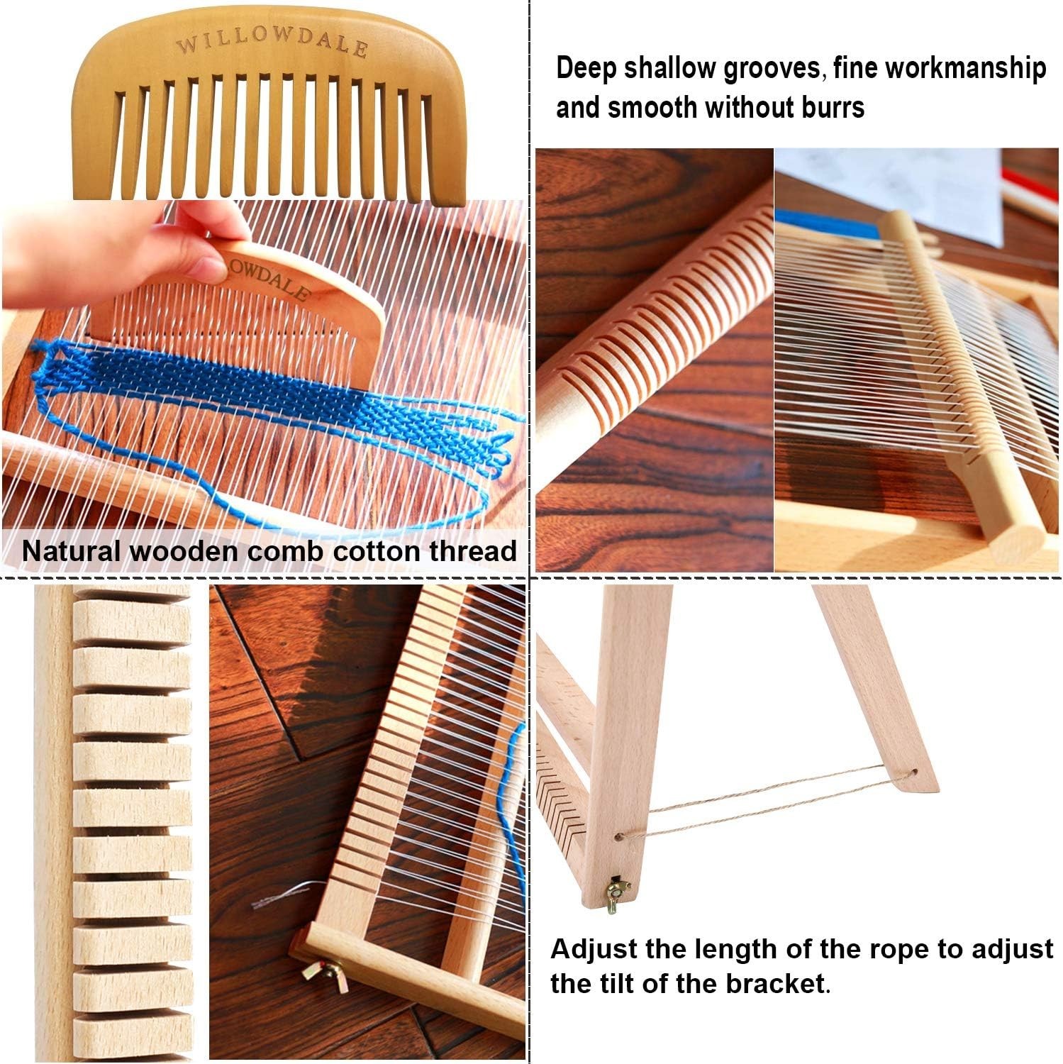 Durable 10-Piece Weaving Loom Set with Adjustable Stand for Creative Beginners