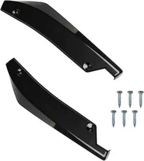 2PCS Car Rear Bumper Canard Diffuser Protector, Anti-Collision Si Color: Black