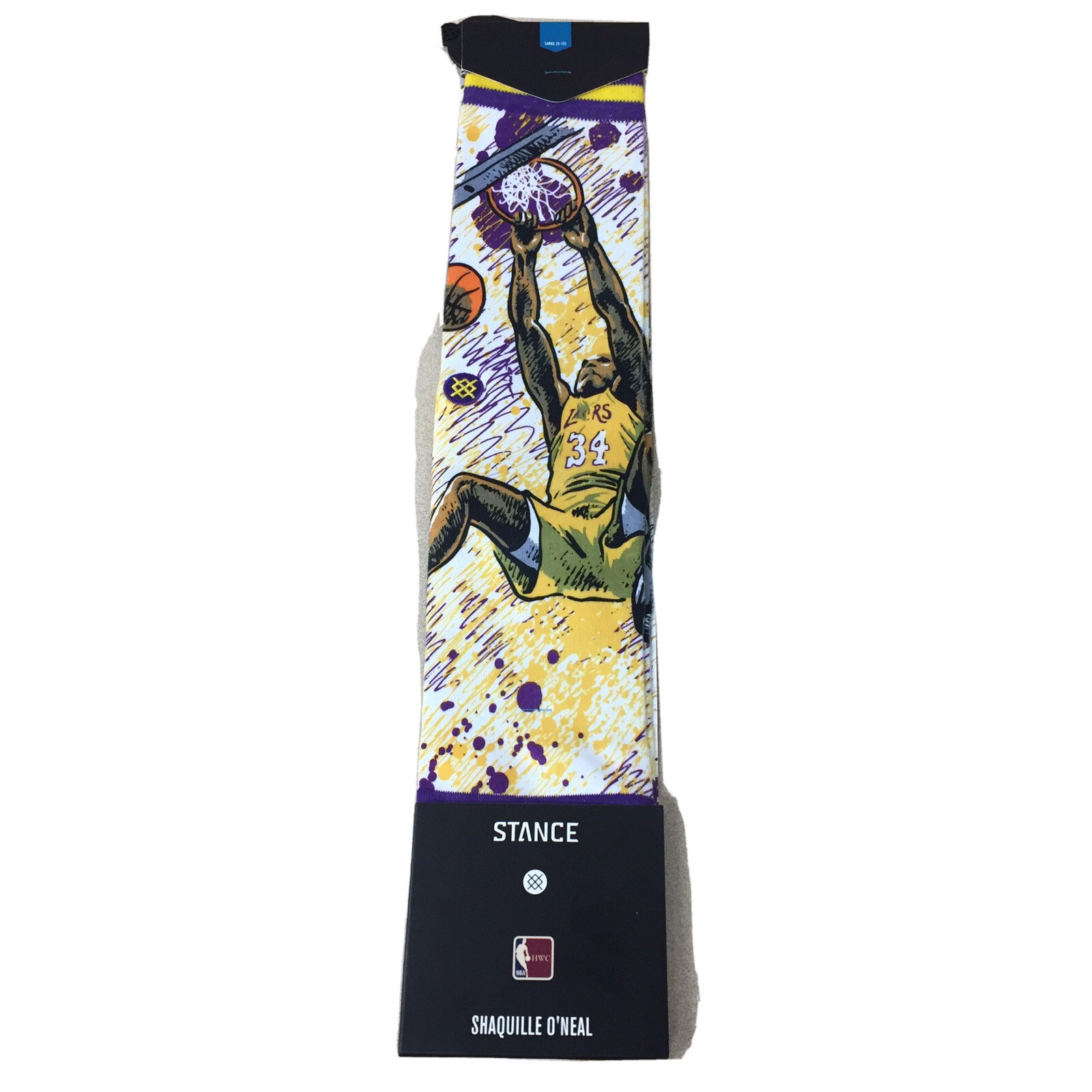 STANCE Mens Everyday NBA Lakers Shaquille O’Neal Socks L New AR47