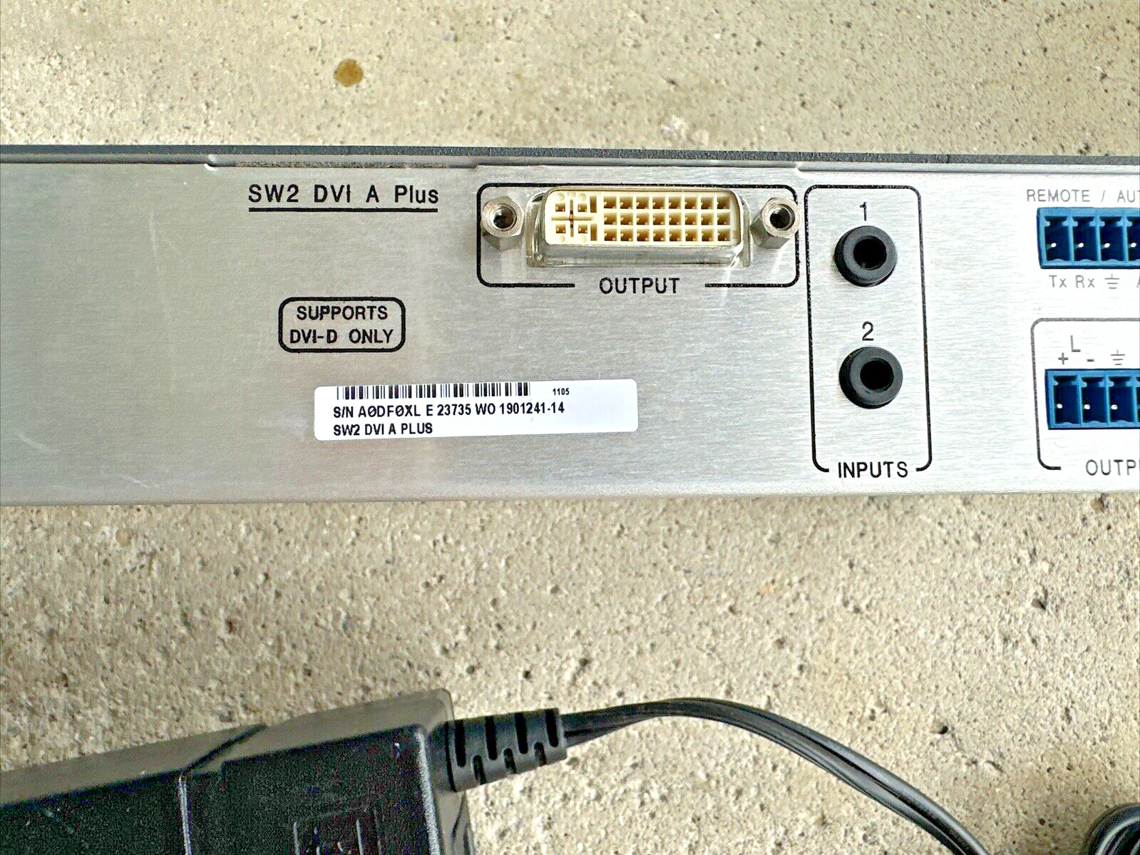 Extron Input Switcher SW2 DVI A Plus SERIES & Power Supply As Shown
