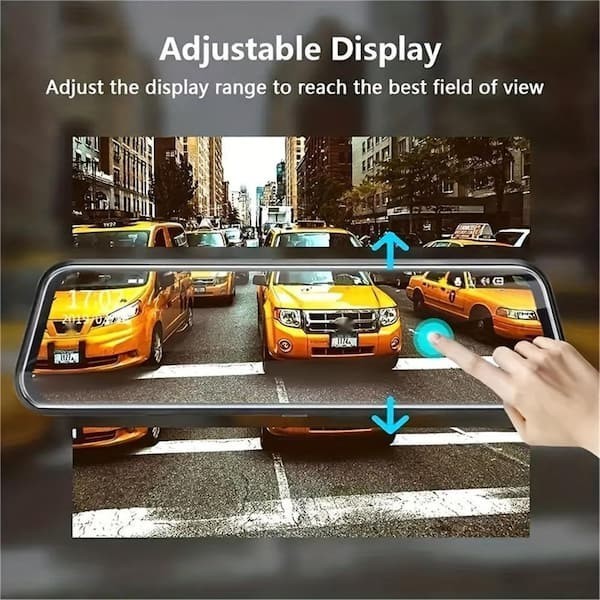 WrightMaster Full HD Mirror Dash Cam Front & Rear 1080p G-Sensor
