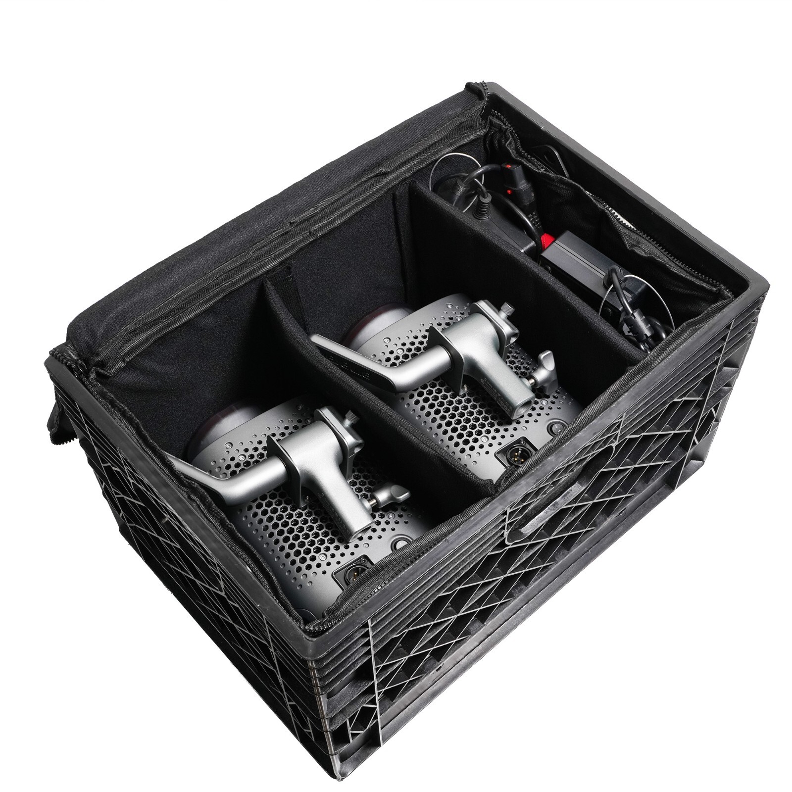 Filmmakers Rectangular Milk Crate Insert Storage Case / Zippered Bag (Case Only)