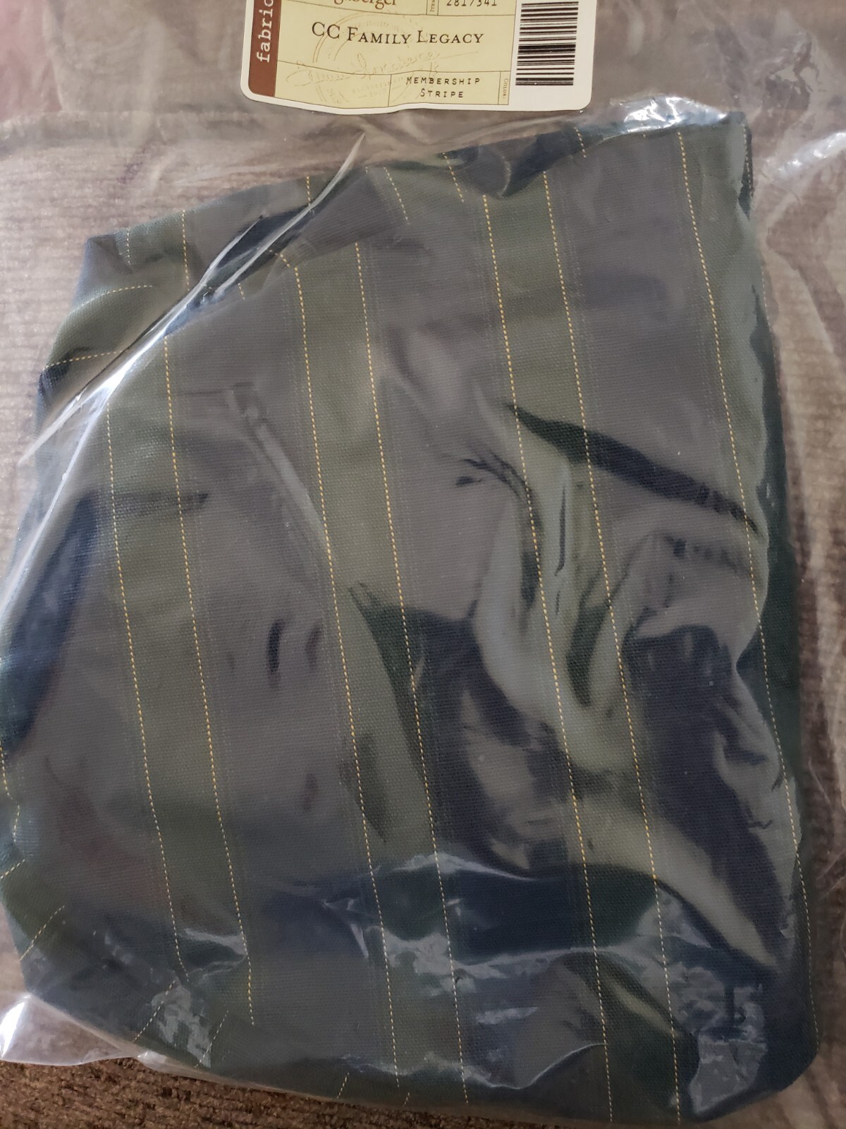 Longaberger CC Family Legacy..Basket Liner..Nip.LOOK