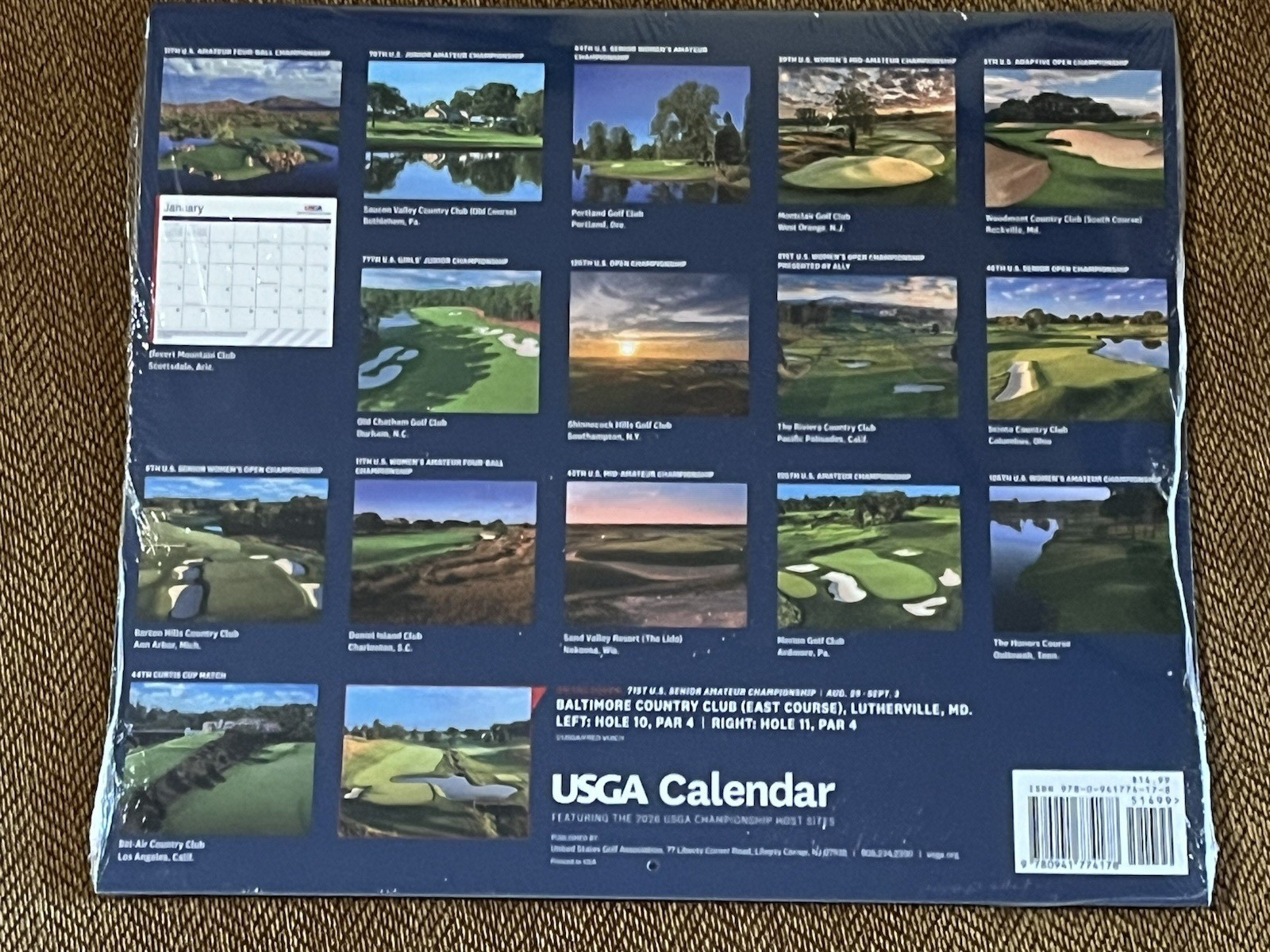 USGA Members 2026 Calendar United States Golf Association Championships NEW