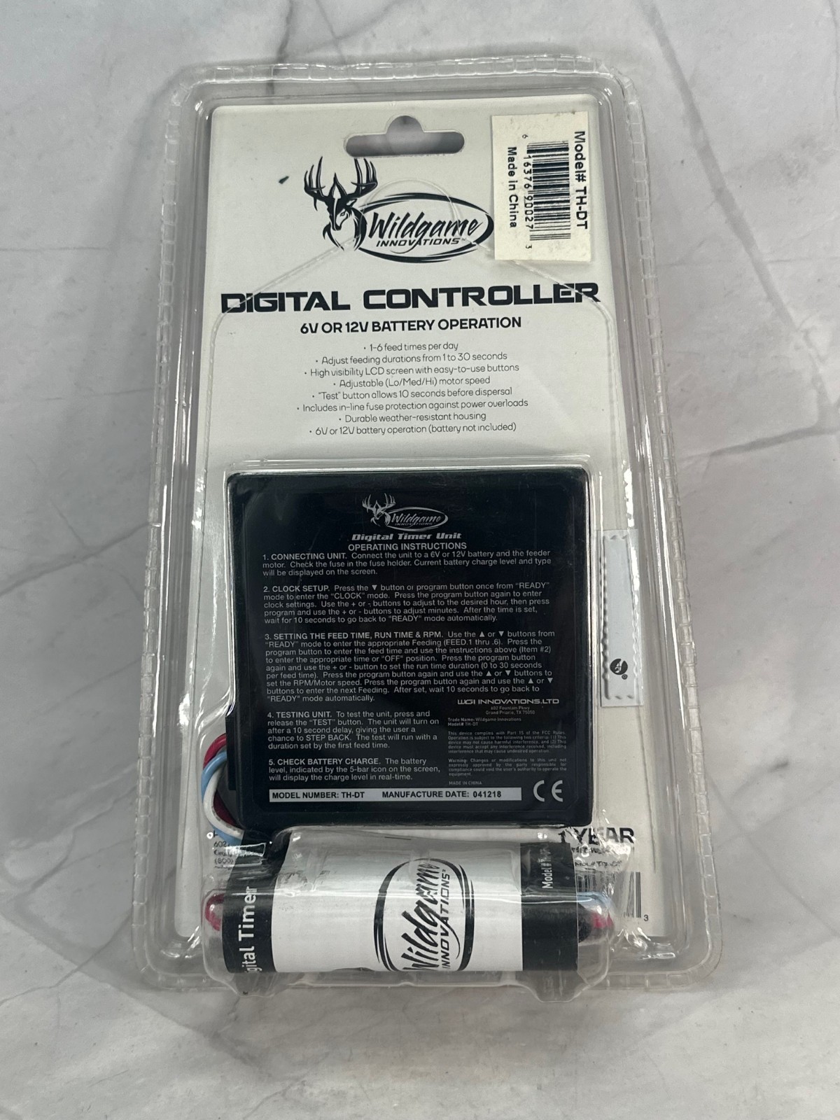 New Wildgame Innovations 6V or 12V Digital Timer Controller TH-DT Game Feeder -A