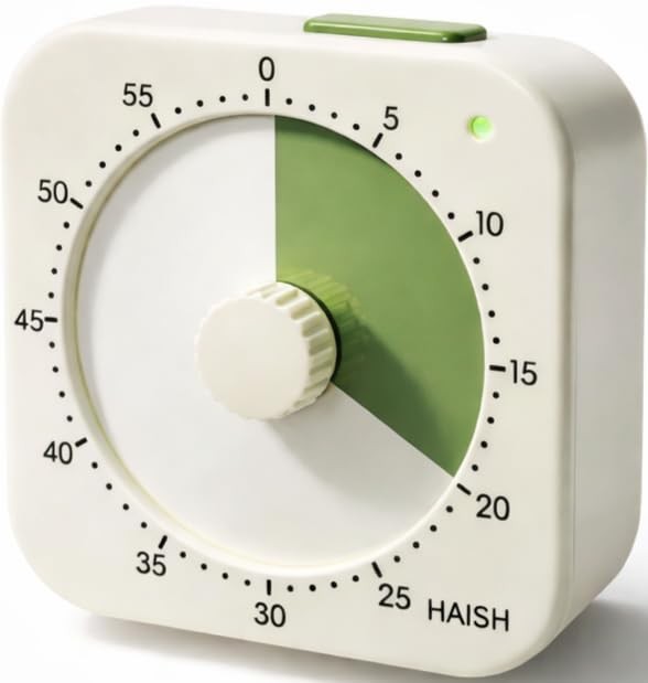60 Minute Visual Timer for - Premium Countdown Timer with Magnetic Back & Pau...